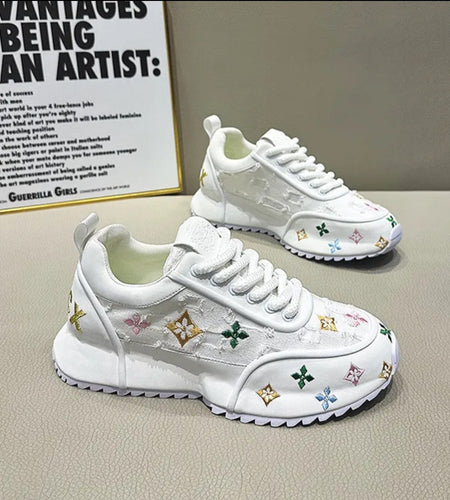 (Free Shipping)(Tariffs included in price) Men's Trendy Breathable Spring and Summer Embroidery Casual Sole Shoes