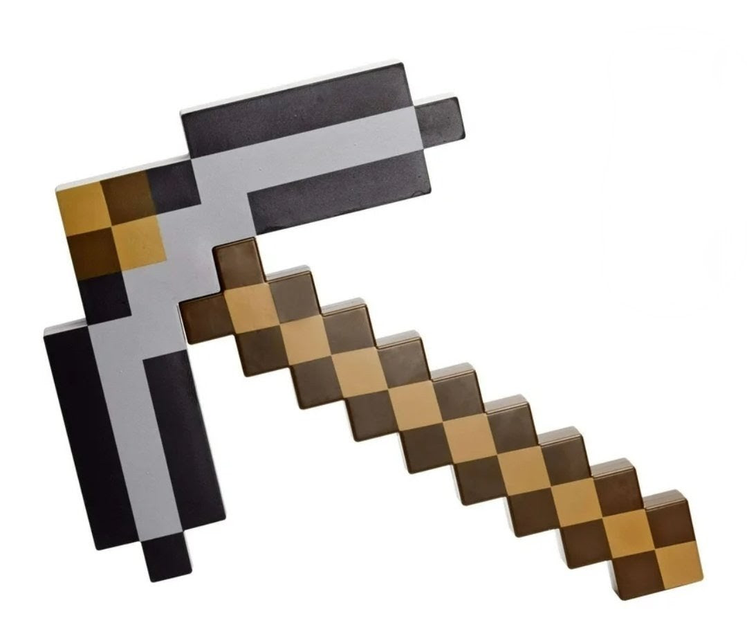 (Free Shipping)(Tariffs included in price) Pixelated 3 in 1 Pick Axe Spear And Axe Interchangeable Kids Toy Building Blocks Play Tools