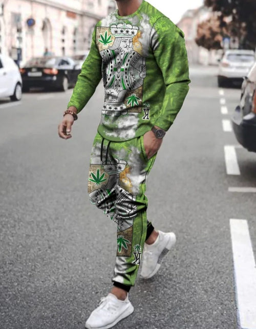 Load image into Gallery viewer, (Free Shipping)(Tariffs included in price) Men's Summer Hip Hop Street Tracksuit Casual Hoodie and Pants Jogging Suit with 3D Print
