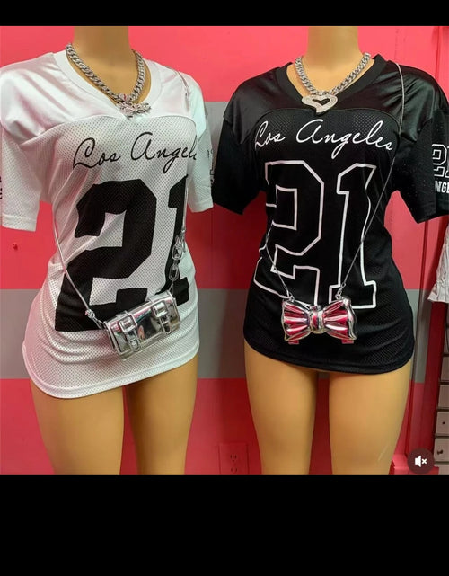 Load image into Gallery viewer, (Free Shipping)(Tariffs included in price) Women's V-neck Short Sleeved T-shirt Summer Breathable Sportswear Oversized Top
