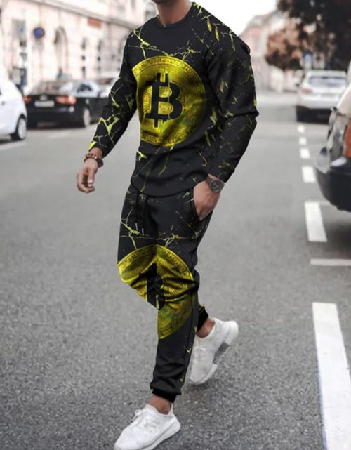 Load image into Gallery viewer, (Free Shipping)(Tariffs included in price) Men's Summer Hip Hop Street Tracksuit Casual Hoodie and Pants Jogging Suit with 3D Print

