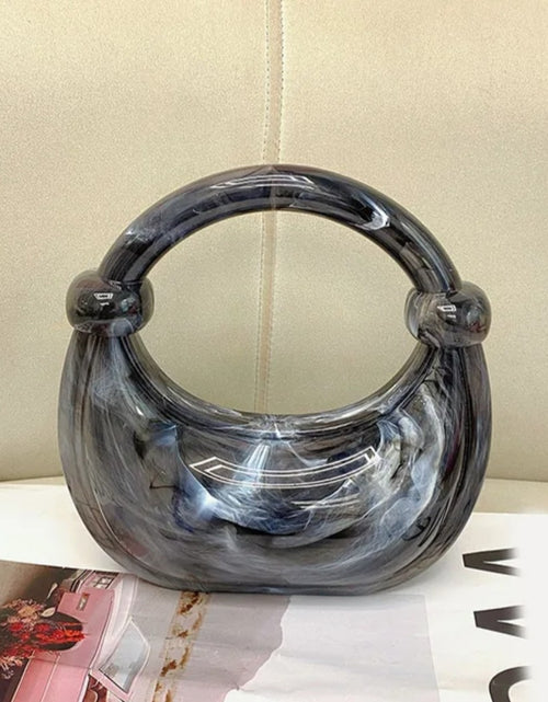 Load image into Gallery viewer, (Free Shipping)(Tariffs included in price) Luxury Women's Marble Grain Evening Clutch Handbag Acrylic Bag with Chain Decoration Wedding Parties Valentine's Day gift purse
