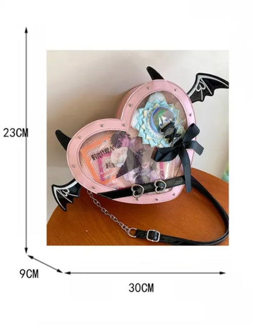 Load image into Gallery viewer, (Free Shipping)(Tariffs included in price) Love Heart Design bag Women New Transparent Crossbody Bags Girls Purses and Handbags Bag for Girls Uniform Bag
