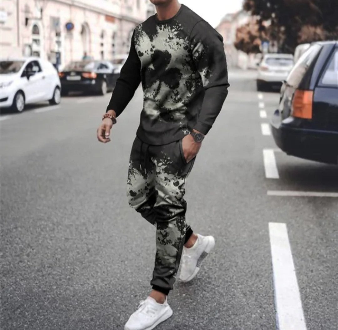 (Free Shipping)(Tariffs included in price) Men's Summer Hip Hop Street Tracksuit Casual Hoodie and Pants Jogging Suit with 3D Print