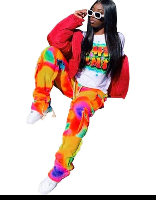 Load image into Gallery viewer, (Free Shipping)(Tariffs included in price) Girls Drawstring Pockets Thick Leg Jogger Sweat Pants
