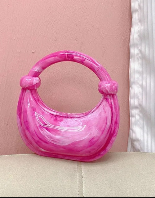 Load image into Gallery viewer, (Free Shipping)(Tariffs included in price) Luxury Women's Marble Grain Evening Clutch Handbag Acrylic Bag with Chain Decoration Wedding Parties Valentine's Day gift purse
