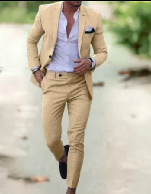 Load image into Gallery viewer, (Free Shipping)Men's 2 Piece Plaid Blazer Digital Print Suit Jacket with Zipper Fly Business Style
