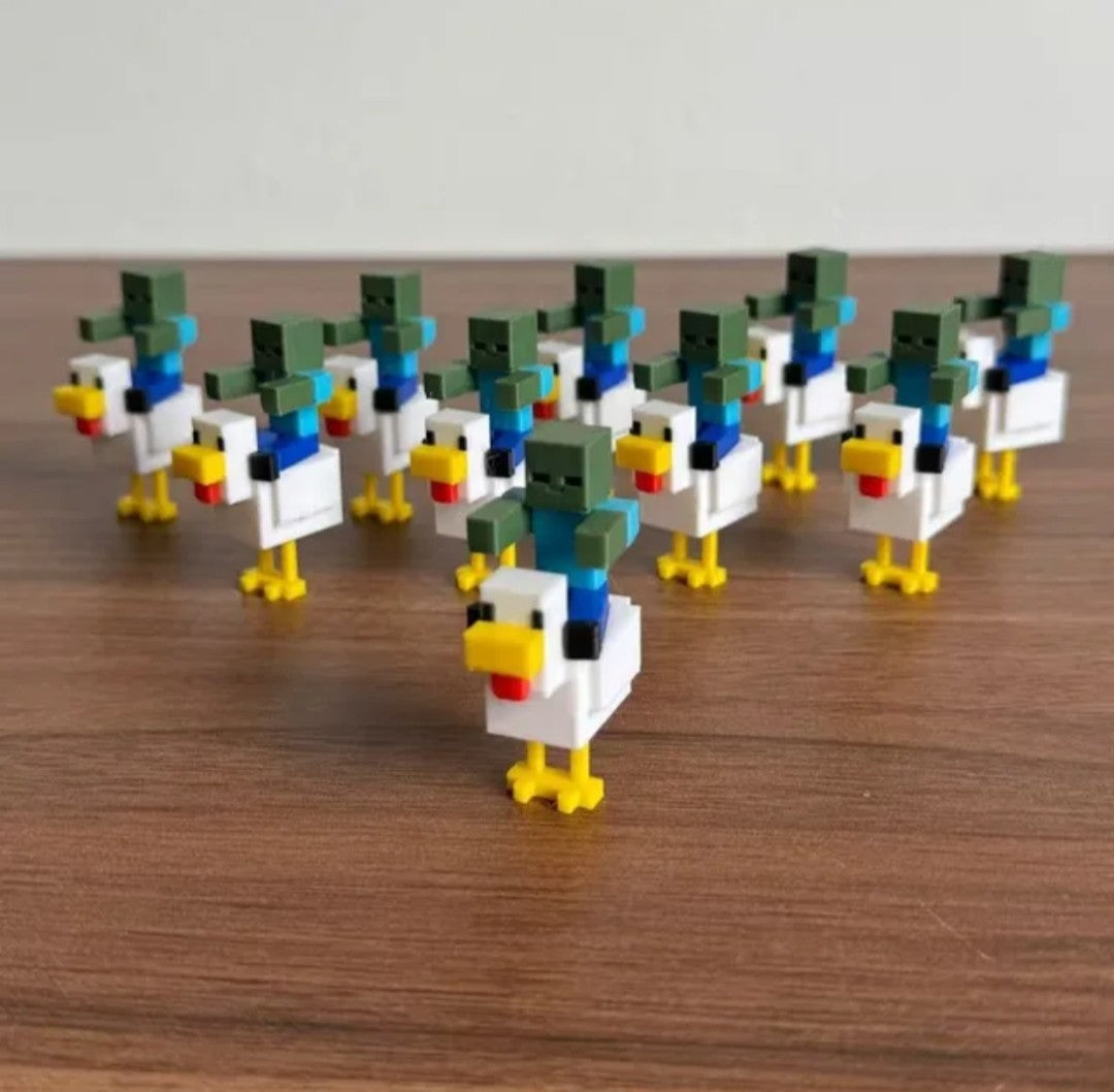 (Free Shipping)(Tariffs included in price) 10 Pack 3D Printed Colorful Pixel Style Flexible Toy Action Figures