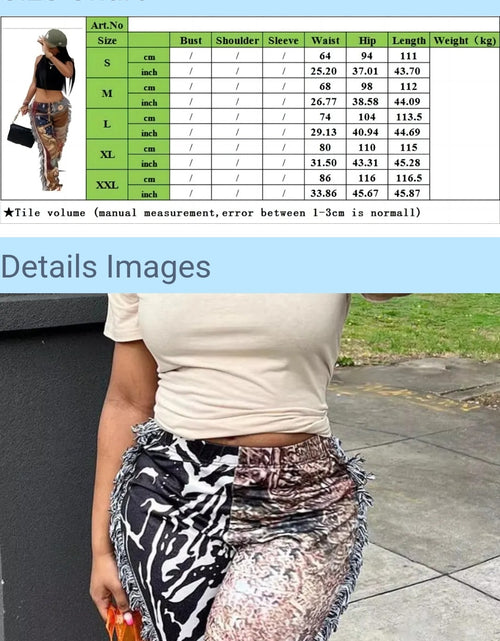 Load image into Gallery viewer, (Free Shipping)(Tariffs included in price) Hot Tassel Print Pants For  Women High Waist Skinny Straight Pants Casual Vintage Long Trousers
