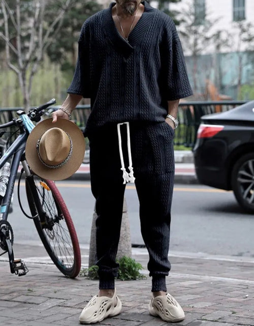 Load image into Gallery viewer, (Free Shipping)(Tariffs included in price) Stylish Jacquard Set For Men Soft Fabric With Stretch Fit Perfect For Relaxing or Casual Occasions
