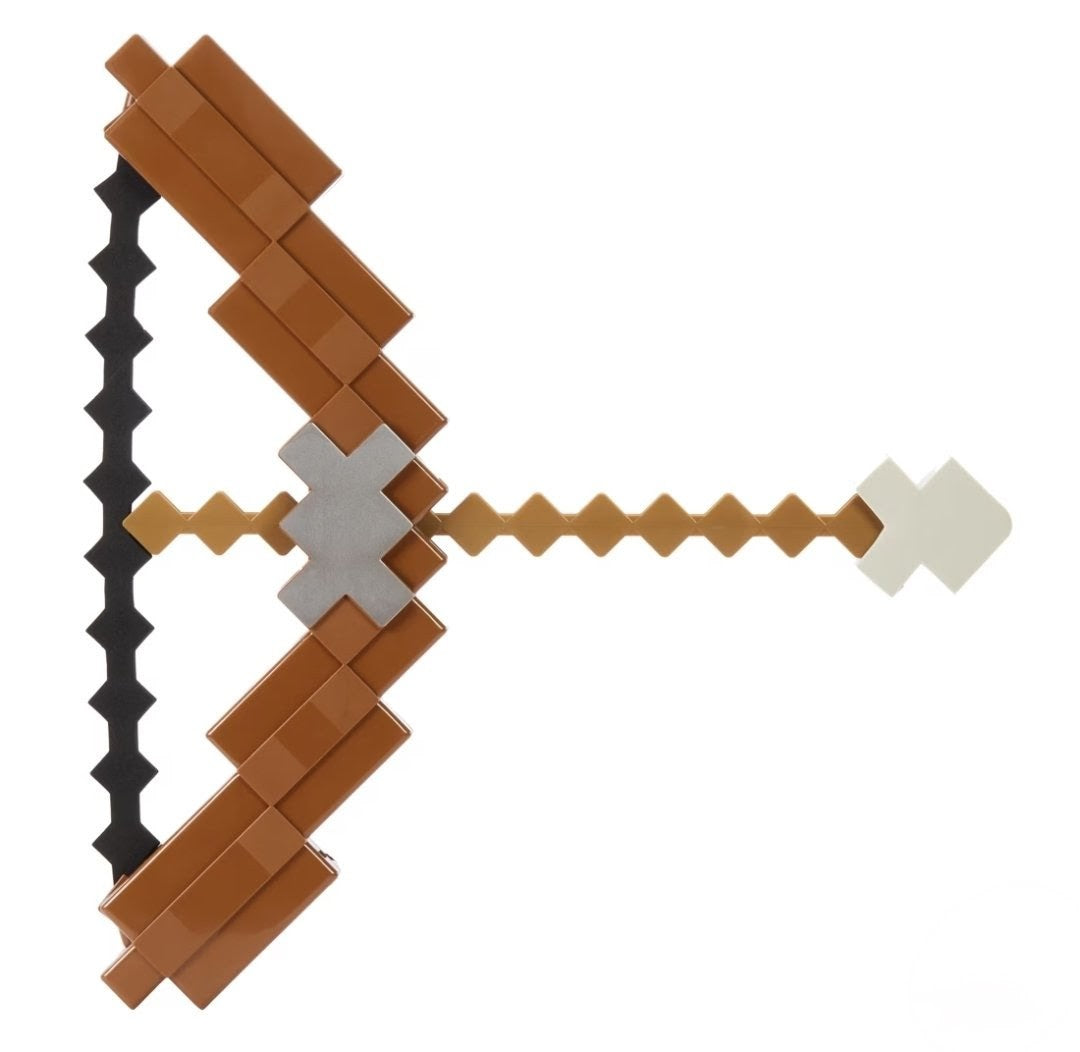 (Free Shipping)(Tariffs included in price) Pixelated Bow and Arrow Kids Building Toy Archery Set Girls And Boys Fun Play Shoots Up To 20 FT Outdoors