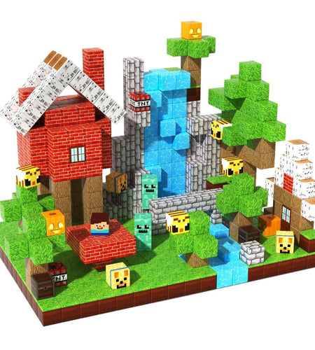 (Free Shipping)(Tariffs included in price) 93 piece magnetic building cube set for boys and girls age 3+ DIY model creative children's Stem sensory toy