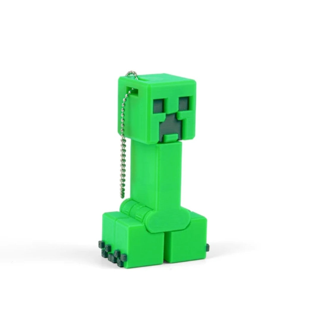 (Free Shipping)(Tariffs included in price) 10 Pack 3D Printed Colorful Pixel Style Flexible Toy Action Figures