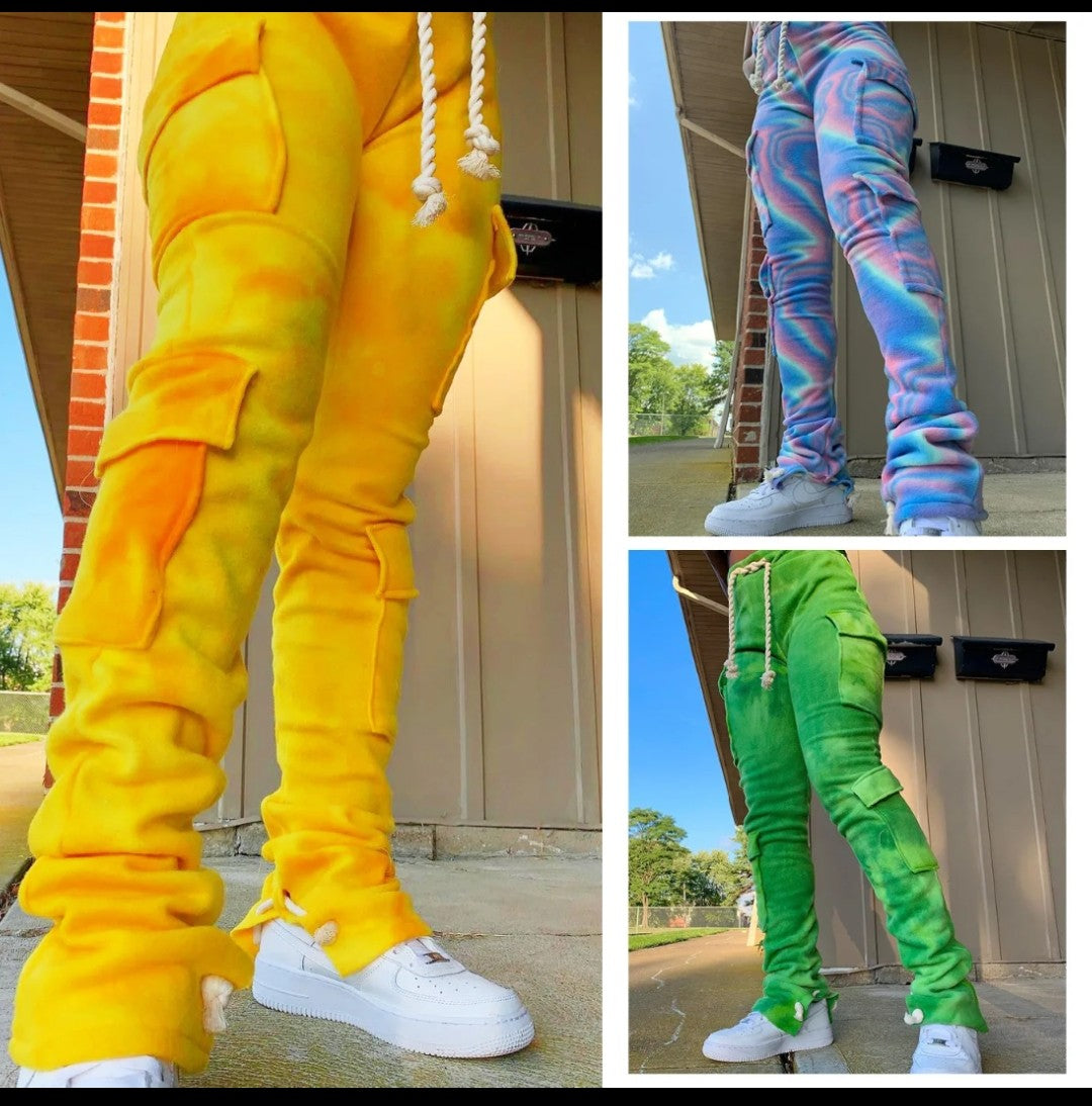 (Free Shipping)(Tariffs included in price) Girls Drawstring Pockets Thick Leg Jogger Sweat Pants