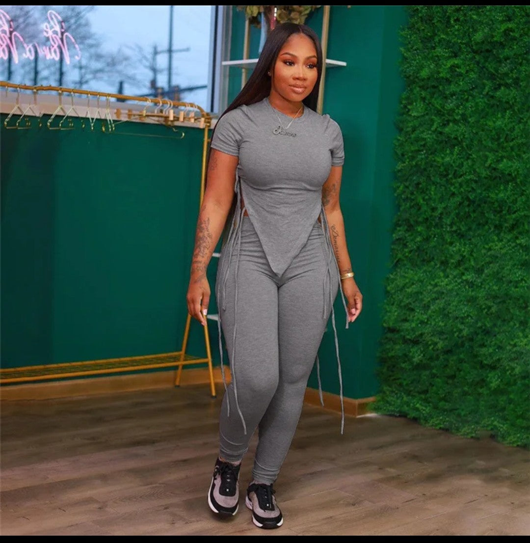 (Free Shipping)(Tariffs included in price) Casual Plus Size Long Sleeve Tops And Sweat Leggings 2 Two Piece Pants Set Fall Spring Women's Clothing