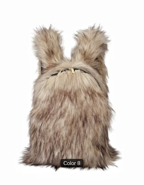 Load image into Gallery viewer, (Free Shipping) Furry Faux Fur Women's Luxury Designer Backpack Handbag Purses Women's Gradient Shoulder Bag Women's Rucksack

