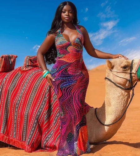 Wholesale Fashion Women Clothes 2026 Boutique Printed  Backless  Party Club Hot Sexy Dress