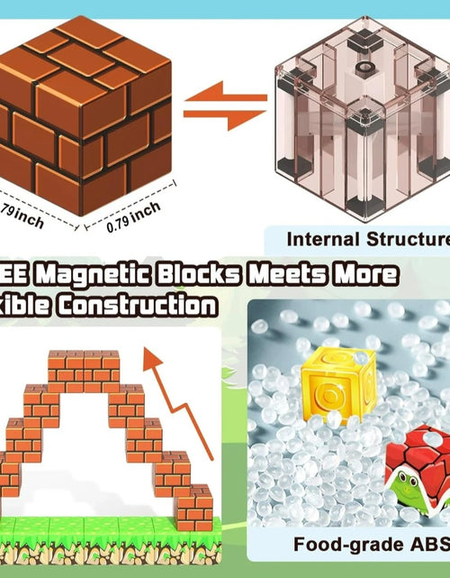 Load image into Gallery viewer, (Free Shipping)(Tariffs included in price) 93 piece magnetic building cube set for boys and girls age 3+ DIY model creative children's Stem sensory toy

