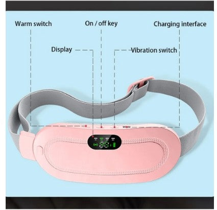 Load image into Gallery viewer, Menstrual Heating Pad Smart Warm Belt Relief Waist Pain Cramps Vibrating Abdominal Massager Electric Waist Belt Device
