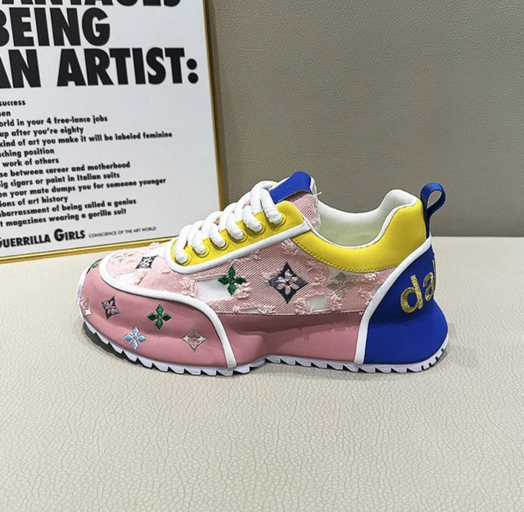 (Free Shipping)(Tariffs included in price) Men's Trendy Breathable Spring and Summer Embroidery Casual Sole Shoes