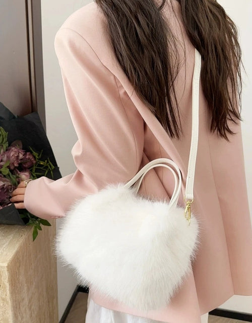Load image into Gallery viewer, Large Capacity Bucket Bag Fashion Imitation Rabbit Fur Plush Bag Underarm Shoulder Tote Bags Winter Faux Fur Designer Handbag
