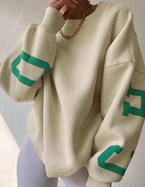 Load image into Gallery viewer, (Free Shipping)(Tariffs included in price)Streetwear Women's Unisex Sweatshirt Printed Long Sleeve Crewneck
