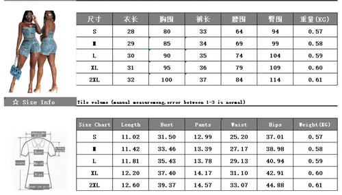 Load image into Gallery viewer, (Free Shipping)(Tariffs included in price) Women's Sexy 2-Piece Denim Button Tube Top Cargo Pockets Skirt Set
