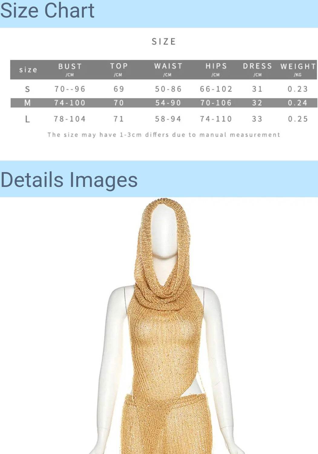 (Free Shipping)(Tariffs included in price) Hooded Knit sequins 2 Piece Set halter top and shorts. Made from a breathable polyester and cotton blend.