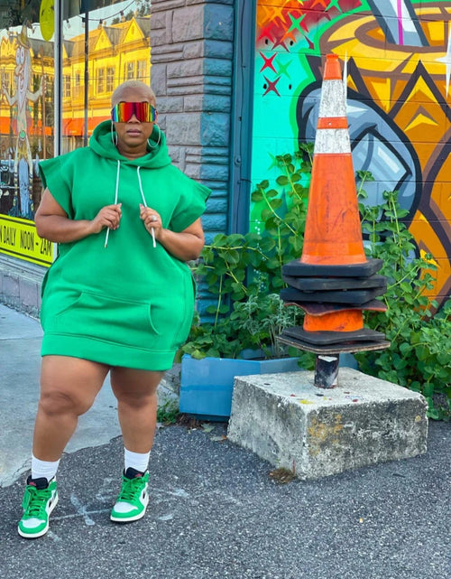 Load image into Gallery viewer, (Free Shipping)(Tariffs included in price) Ladies Spring solid color sleeveless hoodie dress cheap casual women dresses
