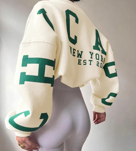 (Free Shipping)(Tariffs included in price)Streetwear Women's Unisex Sweatshirt Printed Long Sleeve Crewneck