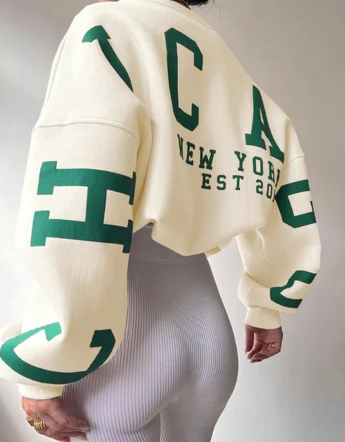 Load image into Gallery viewer, (Free Shipping)(Tariffs included in price)Streetwear Women's Unisex Sweatshirt Printed Long Sleeve Crewneck
