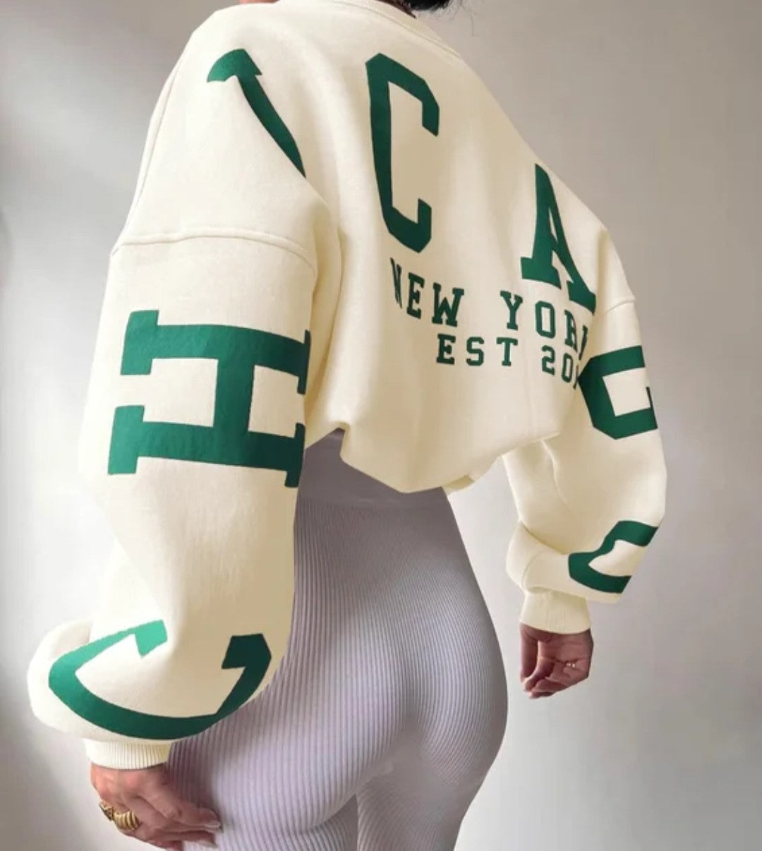 (Free Shipping)(Tariffs included in price)Streetwear Women's Unisex Sweatshirt Printed Long Sleeve Crewneck