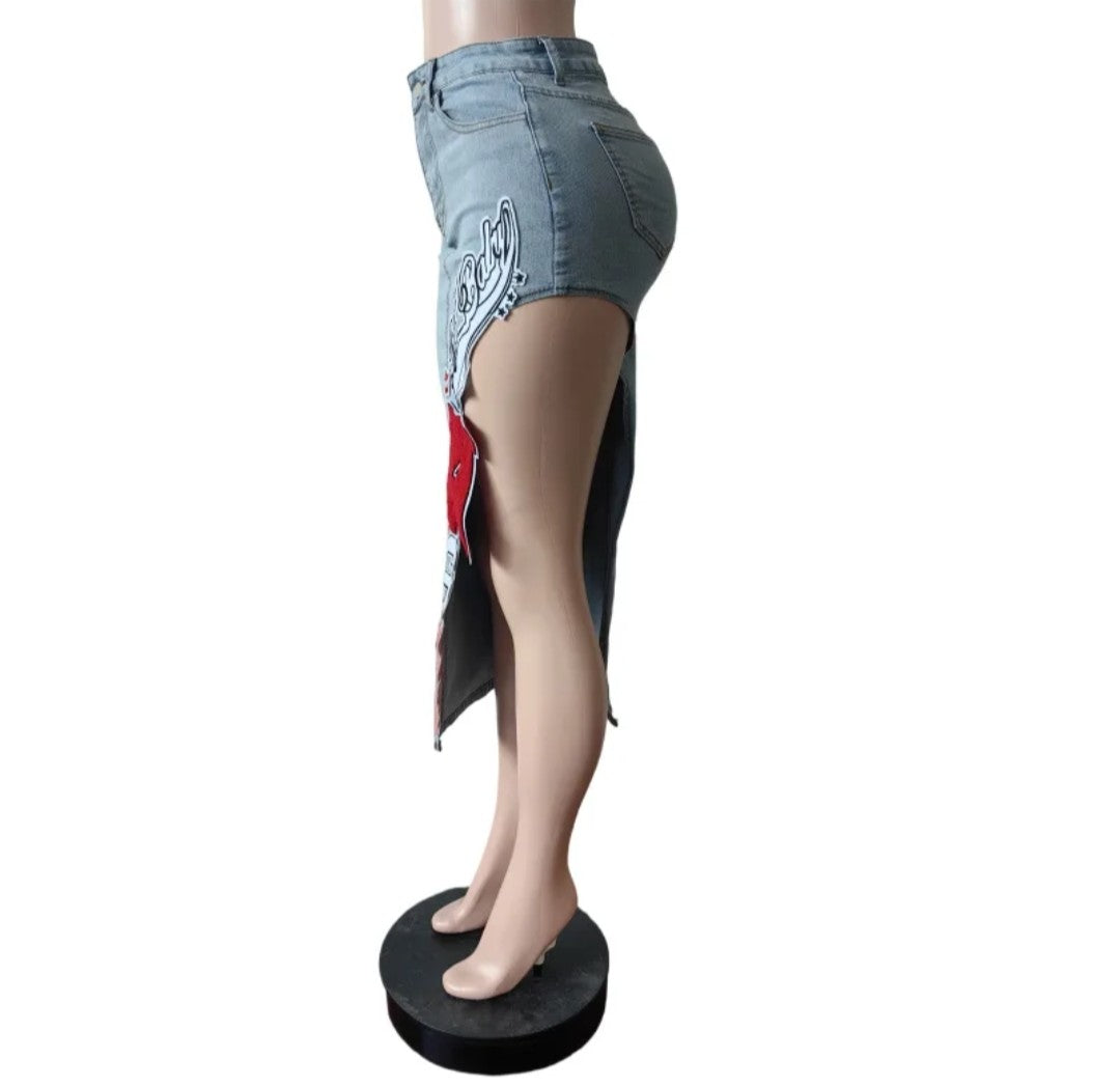 (Free Shipping)(Tariffs included in price)Retro High Quality 2025 Fashion Denim Jeans Stylish Midi Womens Skirts