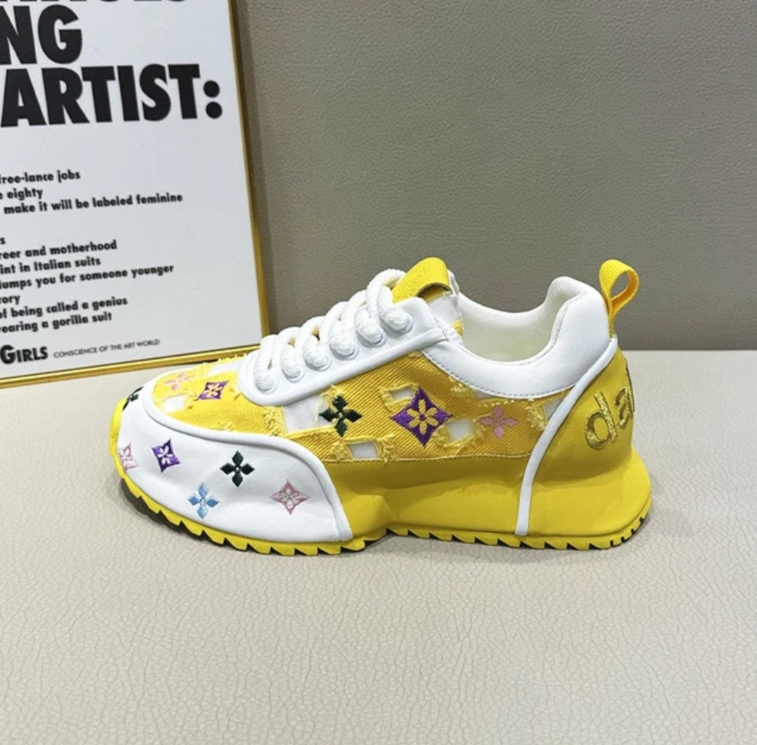 (Free Shipping)(Tariffs included in price) Men's Trendy Breathable Spring and Summer Embroidery Casual Sole Shoes