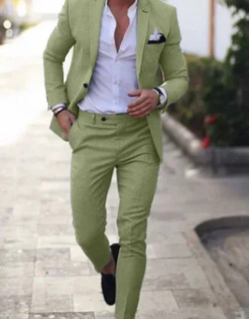 Load image into Gallery viewer, (Free Shipping)Men's 2 Piece Plaid Blazer Digital Print Suit Jacket with Zipper Fly Business Style
