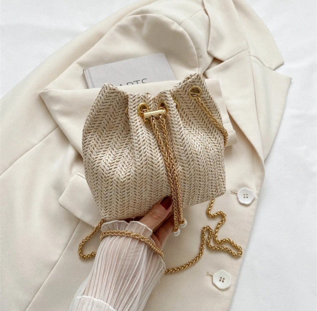 (Free Shipping)(Tariffs included in price) Women's Fashionable Woven Bucket Handbags for Women