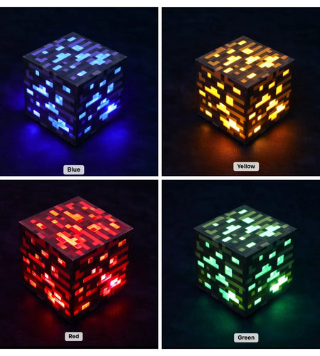 (Free Shipping)(Tariffs included in price) 4 Pack Light Up Nightlight LED Toy Blocks Kids Room Luminous