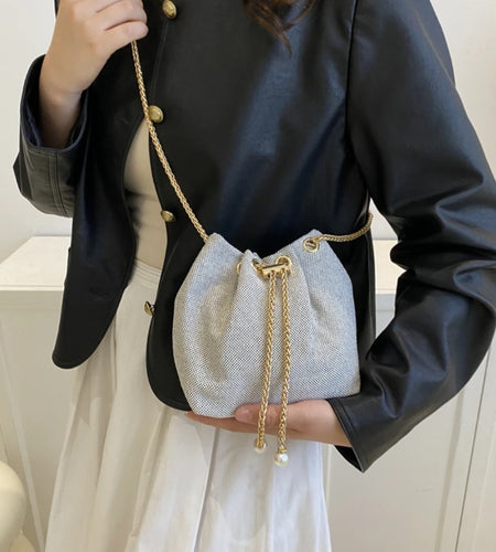 (Free Shipping)(Tariffs included in price) Women's Fashionable Woven Bucket Handbags for Women