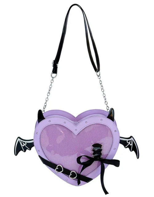 Load image into Gallery viewer, (Free Shipping)(Tariffs included in price) Love Heart Design bag Women New Transparent Crossbody Bags Girls Purses and Handbags Bag for Girls Uniform Bag
