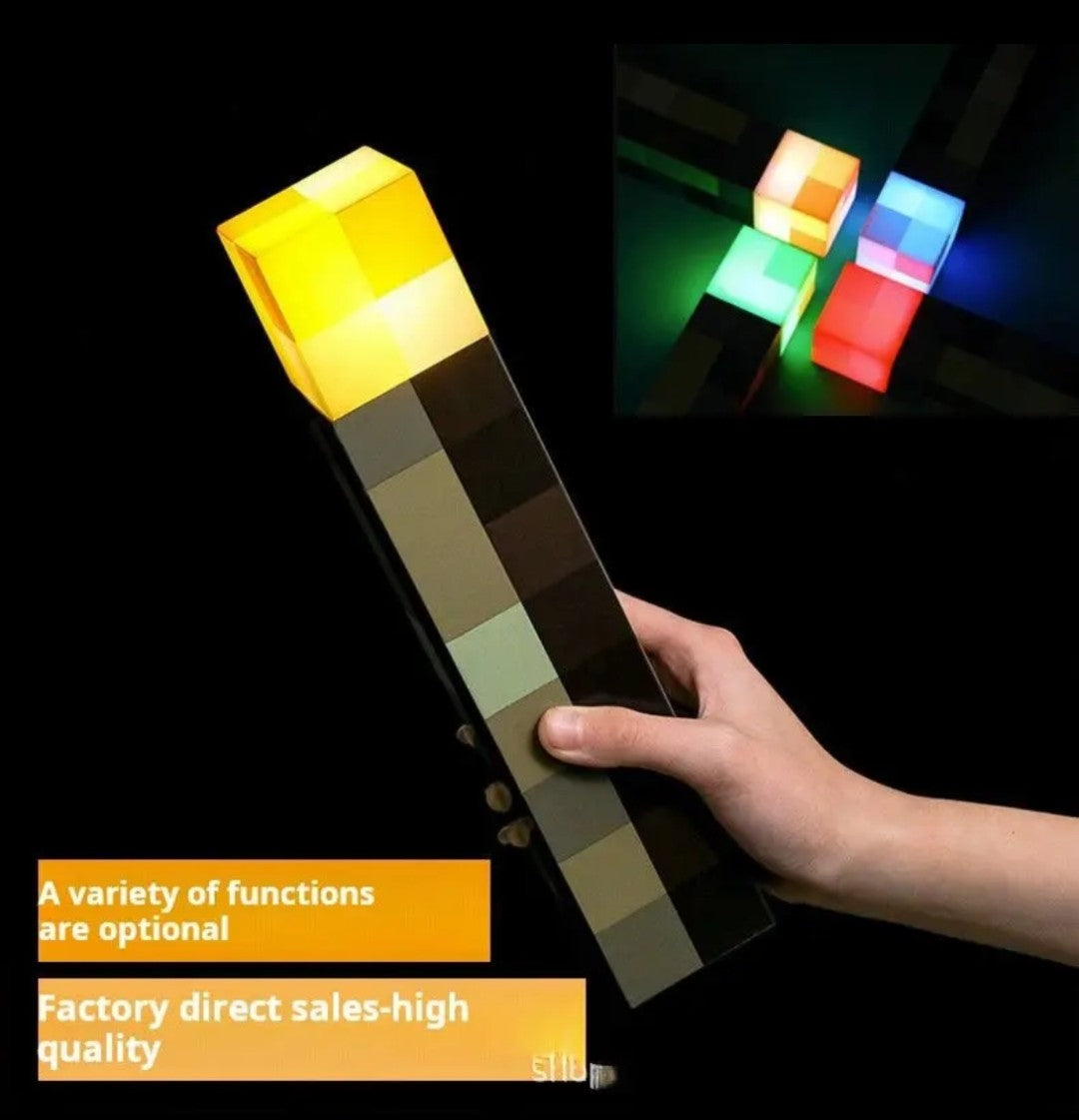 (Free Shipping)(Tariffs included in price) Torch Lamp Children's Toy Night Light Model Toy Brownstone Torch For Living Room Home Decor USB Rechargeable