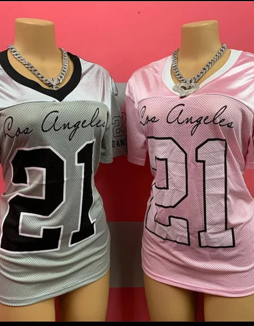 Load image into Gallery viewer, (Free Shipping)(Tariffs included in price) Women's V-neck Short Sleeved T-shirt Summer Breathable Sportswear Oversized Top
