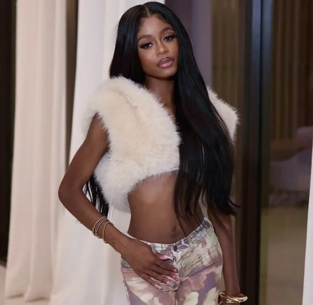 (Free Shipping)(Tariffs included in price) Women's fall winter hooded plush fur vest jacket