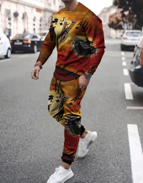 Load image into Gallery viewer, (Free Shipping)(Tariffs included in price) Men's Summer Hip Hop Street Tracksuit Casual Hoodie and Pants Jogging Suit with 3D Print
