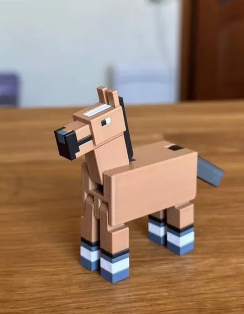 Load image into Gallery viewer, (Free Shipping)(Tariffs included in price) 8 Pack 3D Printed Colorful Pixel Style Movable Action Figures Ornament Figurines
