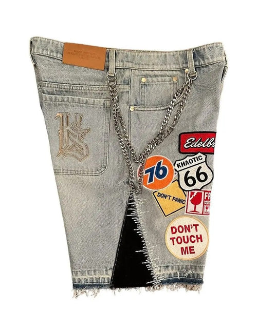 Load image into Gallery viewer, Summer Fashion Distressed cargo jeans high waist denim shorts trendy for women
