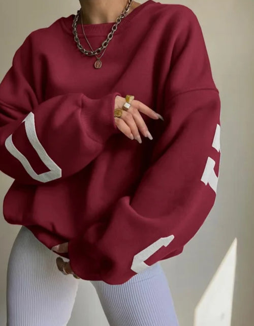 Load image into Gallery viewer, (Free Shipping)(Tariffs included in price)Streetwear Women's Unisex Sweatshirt Printed Long Sleeve Crewneck
