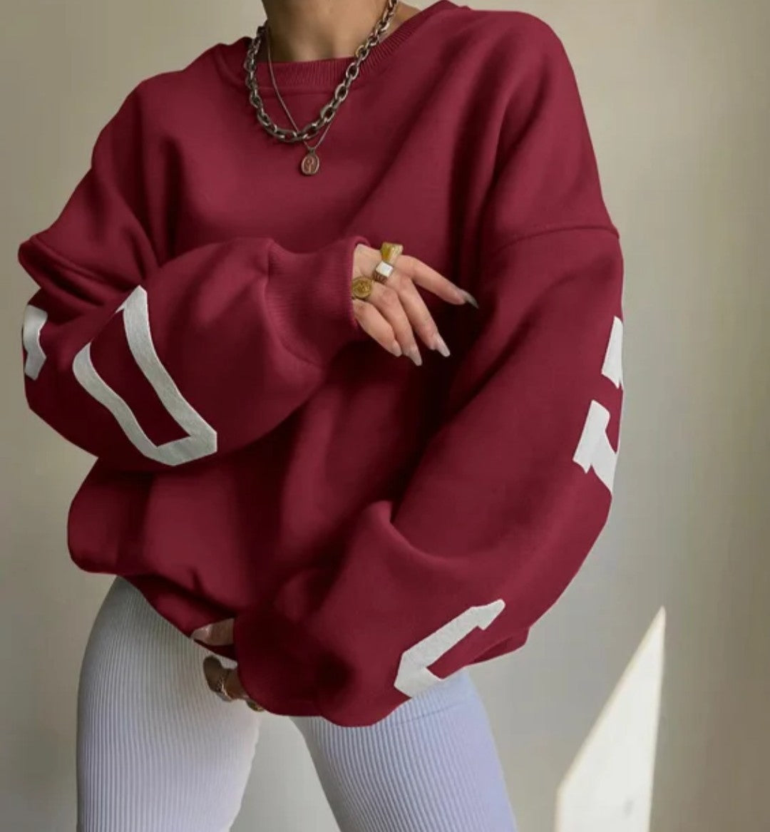 (Free Shipping)(Tariffs included in price)Streetwear Women's Unisex Sweatshirt Printed Long Sleeve Crewneck