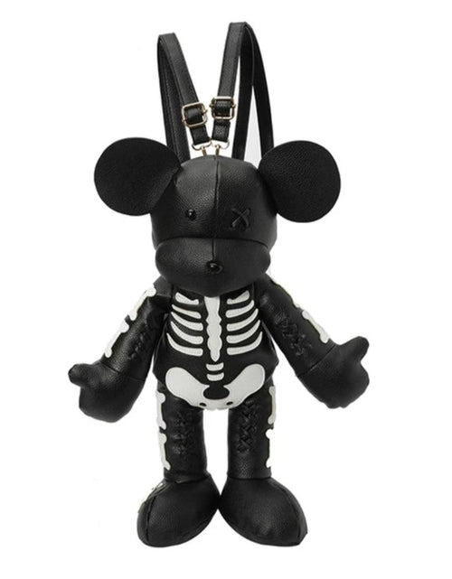 Load image into Gallery viewer, (Free Shipping)(Tariffs included in price) Funny Mouse Bear Backpack PU Leather Artistic Personality Thriller Single Shoulder Crossbody Backpack Halloween Backpacks
