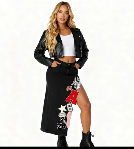 (Free Shipping)(Tariffs included in price)Retro High Quality 2025 Fashion Denim Jeans Stylish Midi Womens Skirts