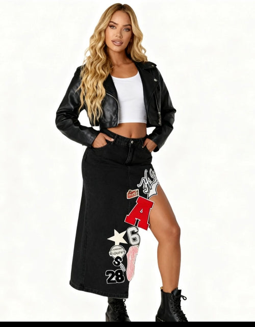 Load image into Gallery viewer, (Free Shipping)(Tariffs included in price)Retro High Quality 2025 Fashion Denim Jeans Stylish Midi Womens Skirts
